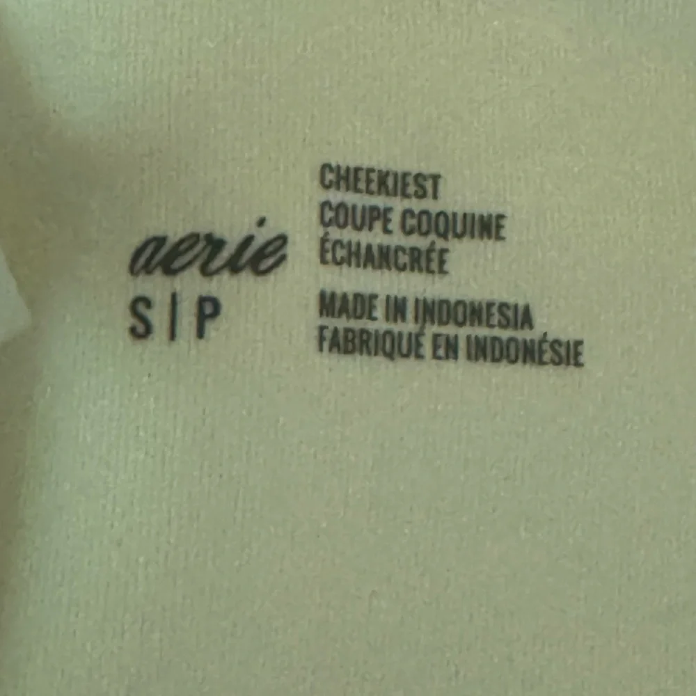 AA-533 Aerie NWT Cheekiest White Summer Swim Bikini‎ Bottoms Size S